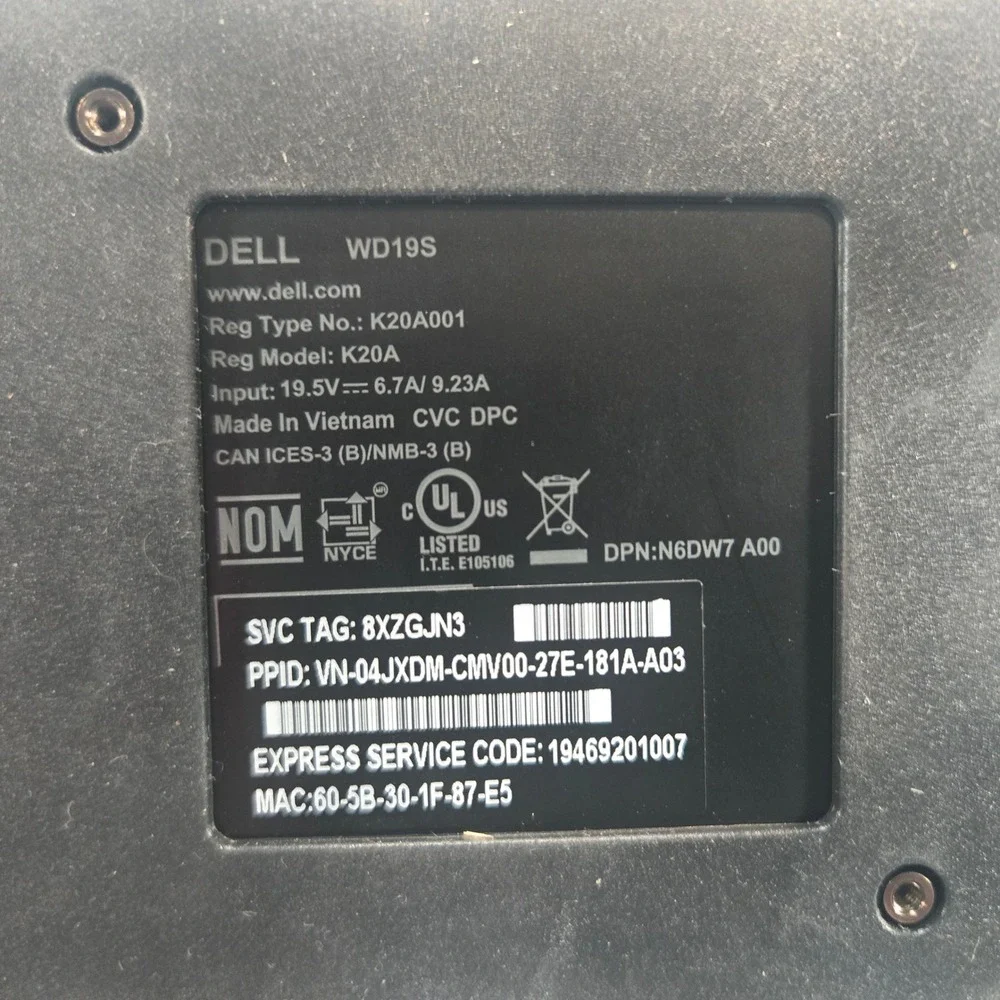 Dell wd19s usb