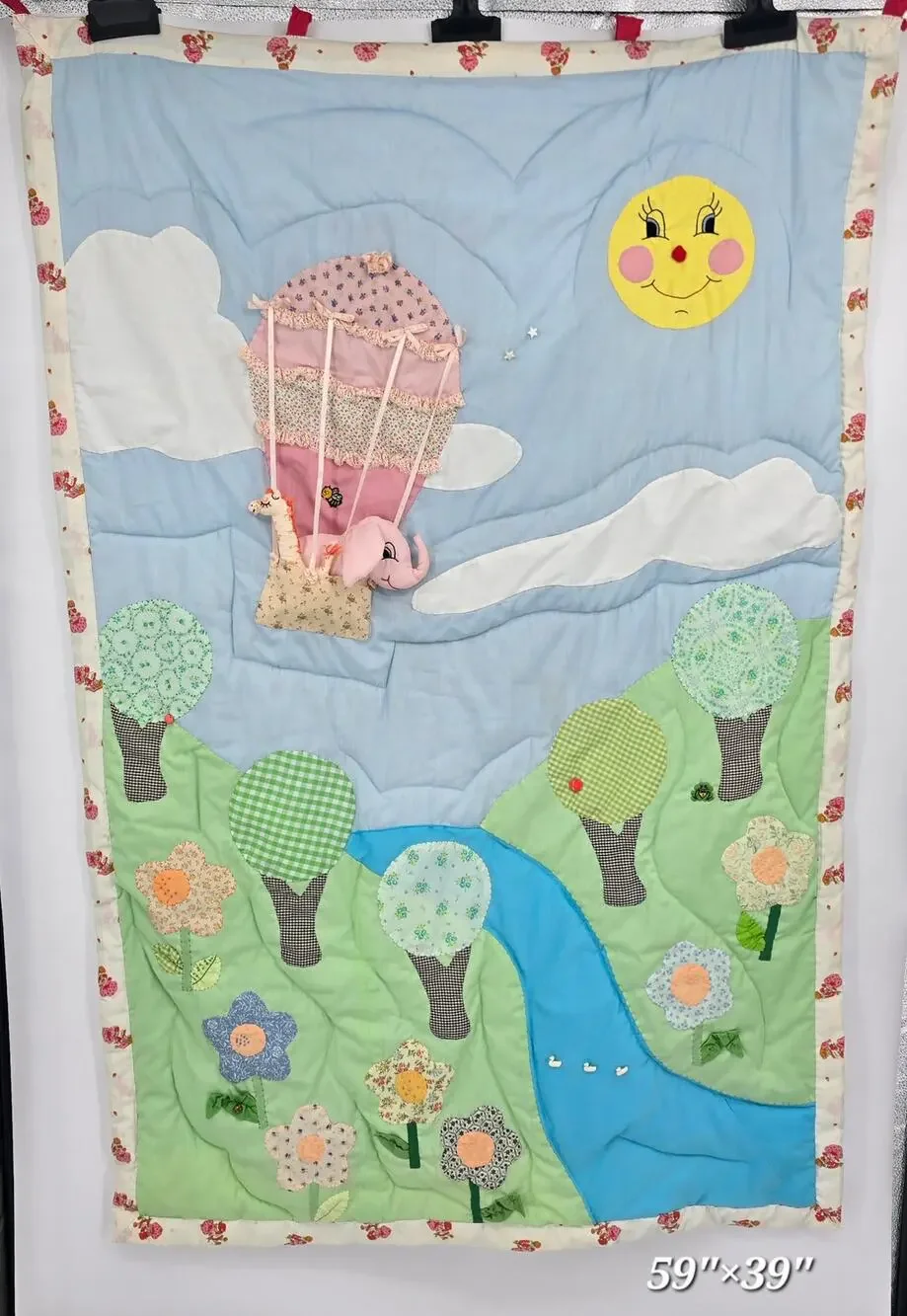 Handmade Vintage Appliqué Nursery‎ Quilt