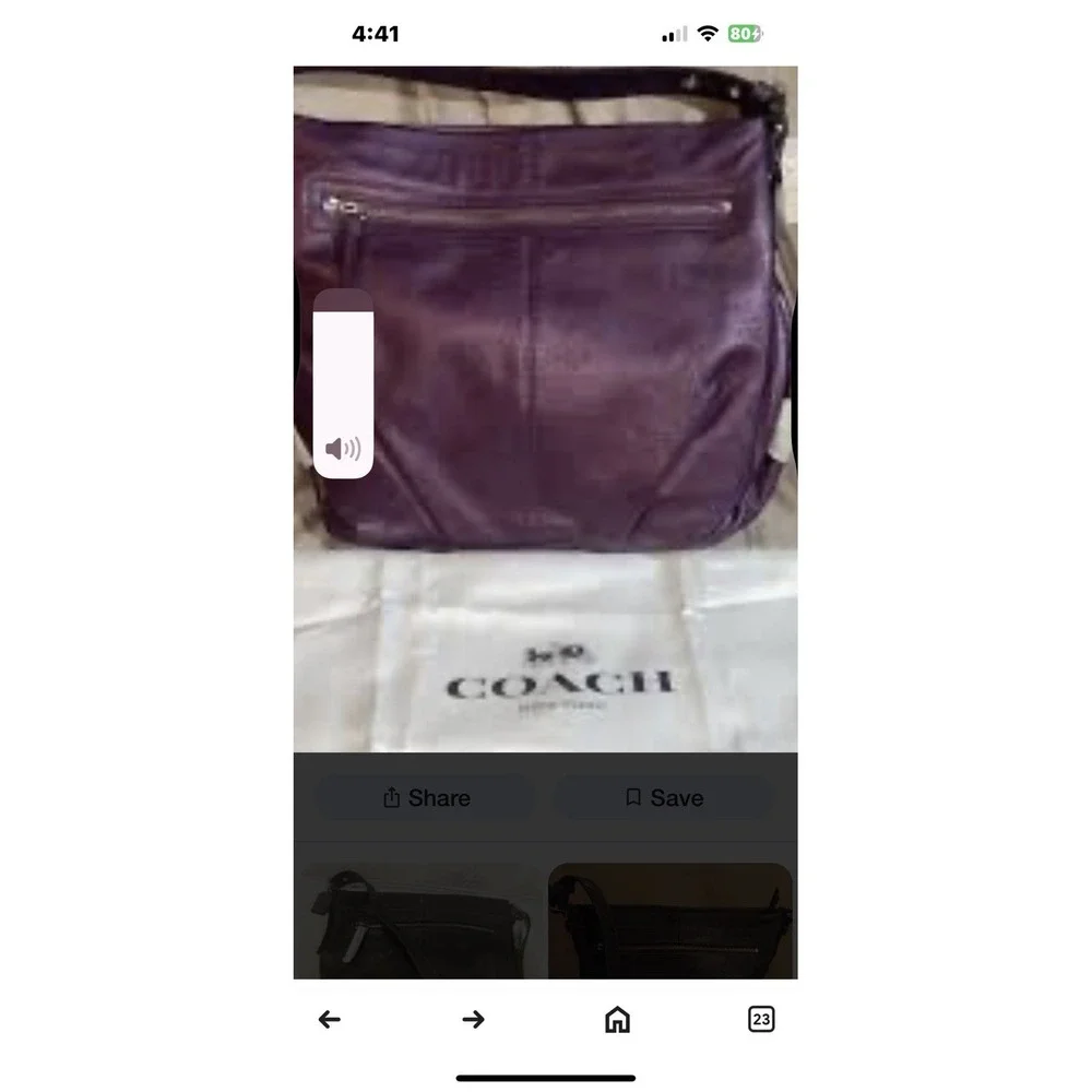 Coach bag purple