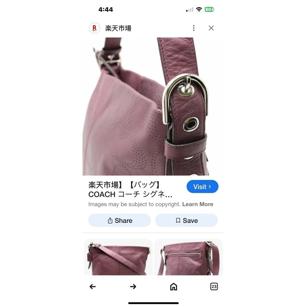 Coach bag purple