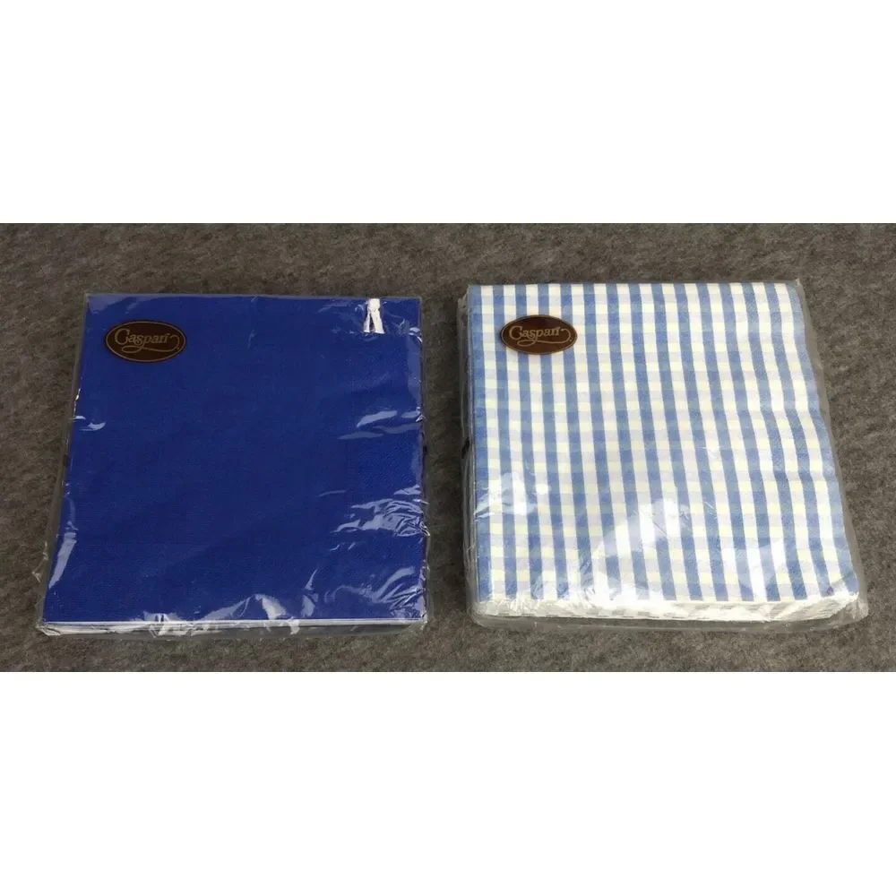 Caspari lavender plaid