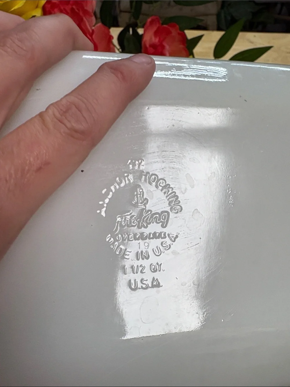Anchor Hocking white ceramic