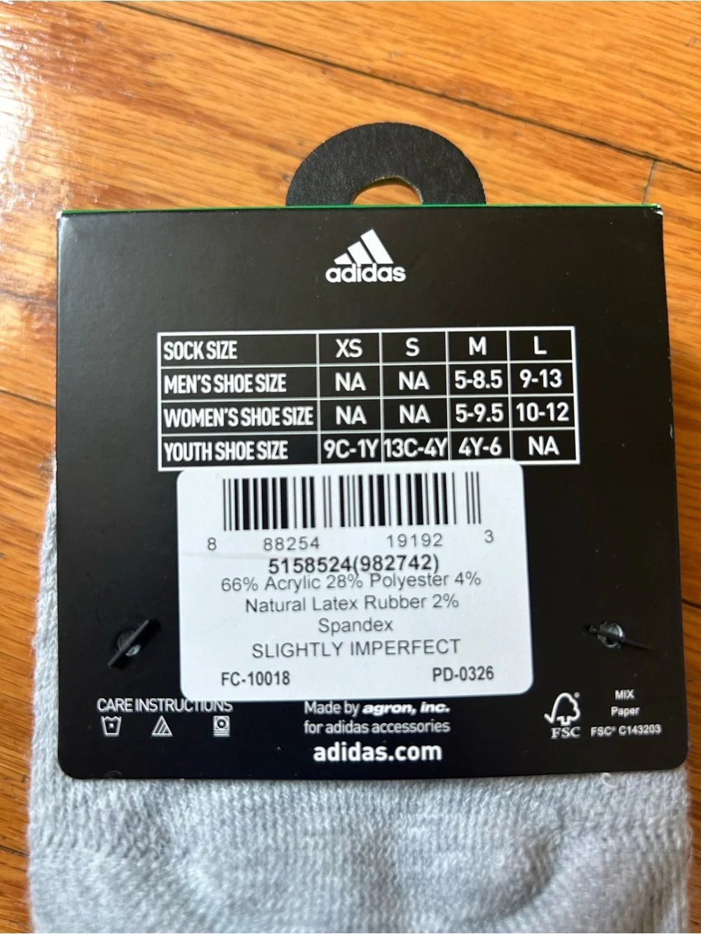 adidas fabric foot logo