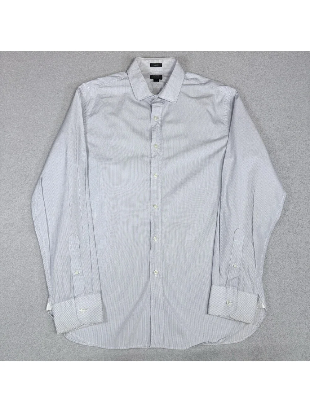 J.Crew Ludlow Slim Fit Dress Shirt Mens Size Large Blue  White Stripe