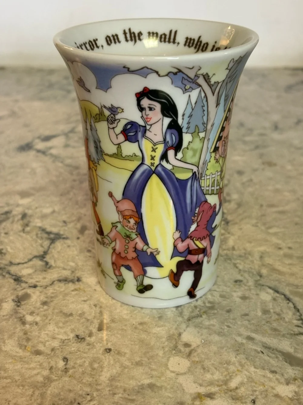 Snow White Accent Mug with Red Rose Detail Paul Cardew