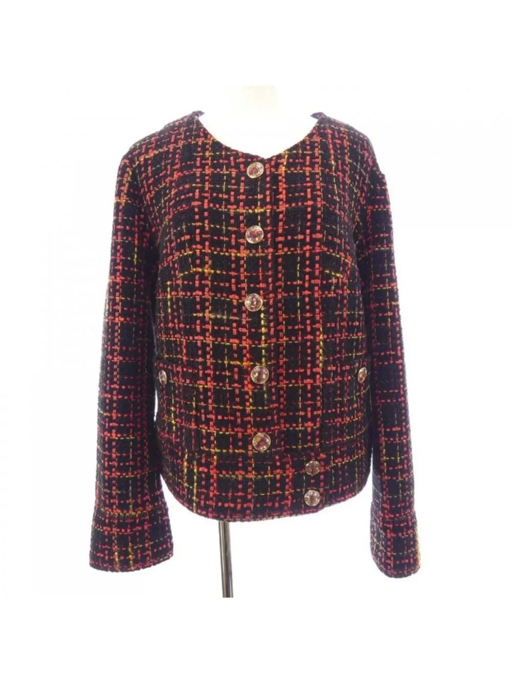 Chanel Collarless Jacket Black