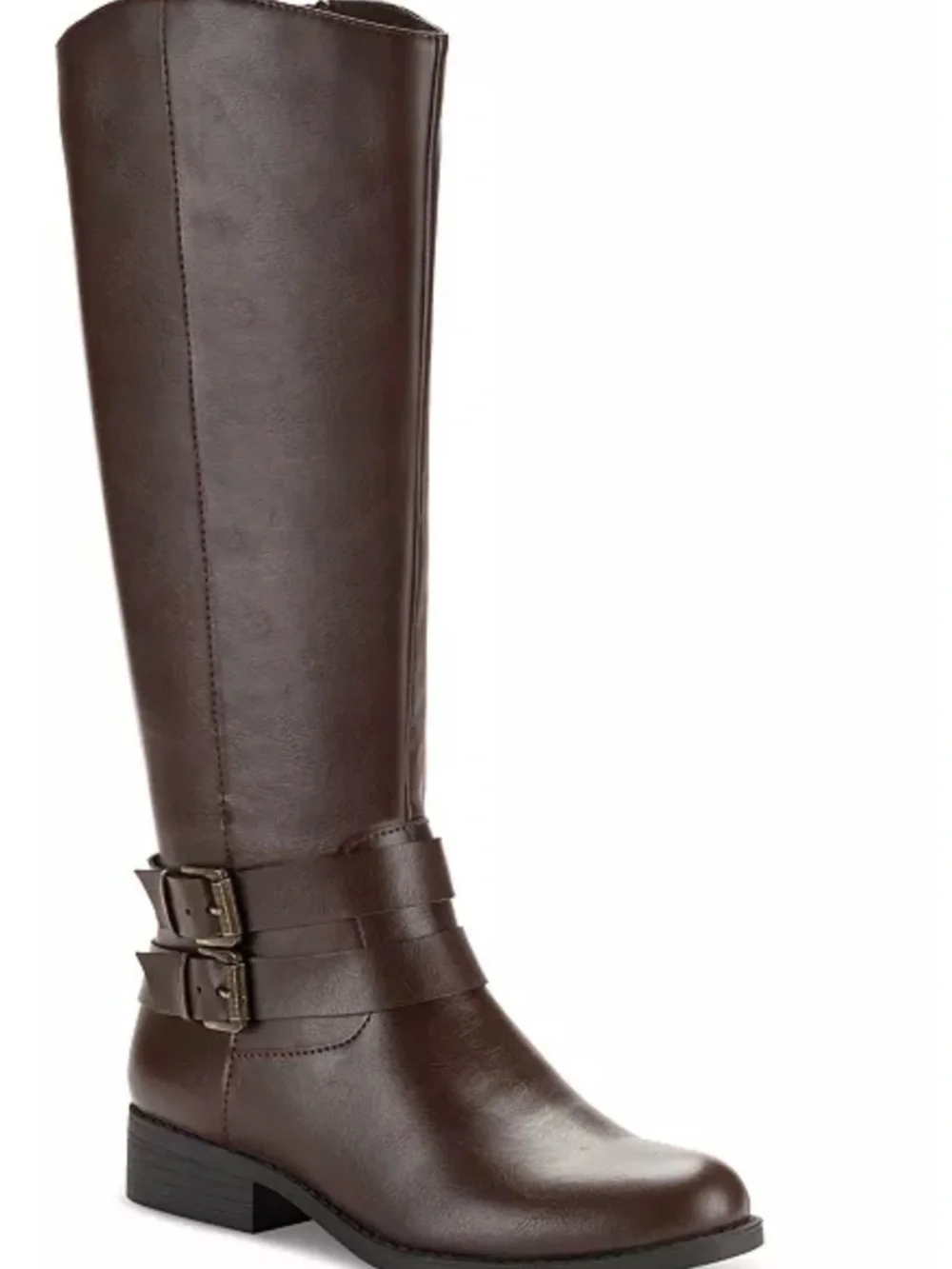 Style & Co. Dark Brown Over-the-Knee Buckle Riding Boots size 9 wide calf