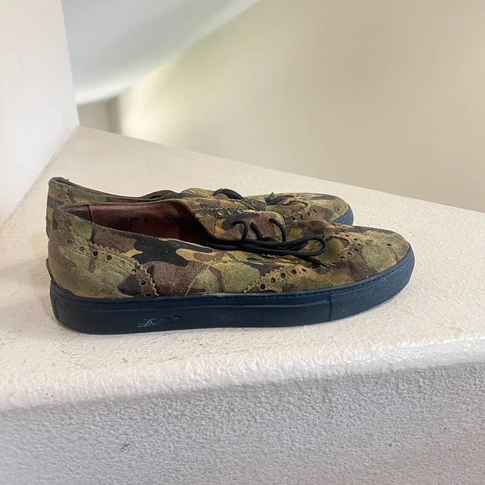 Del Toro Camo wingtip Handmade Oxford shoe Loafers work casual Men’s size‎ 9