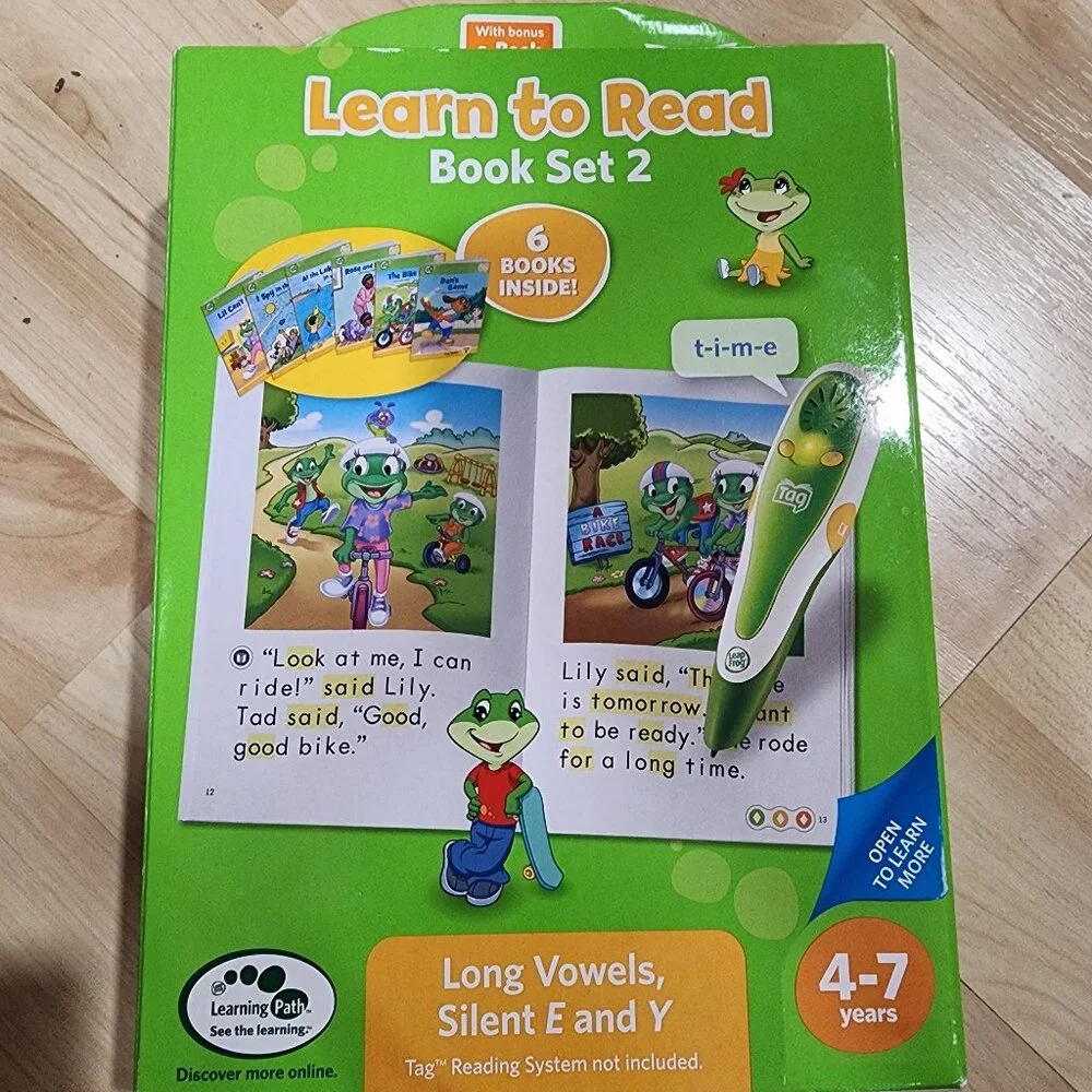 Leap Frog Learn to Read Book Set 2 (Long Vowels, Silent E Y) 6 book set