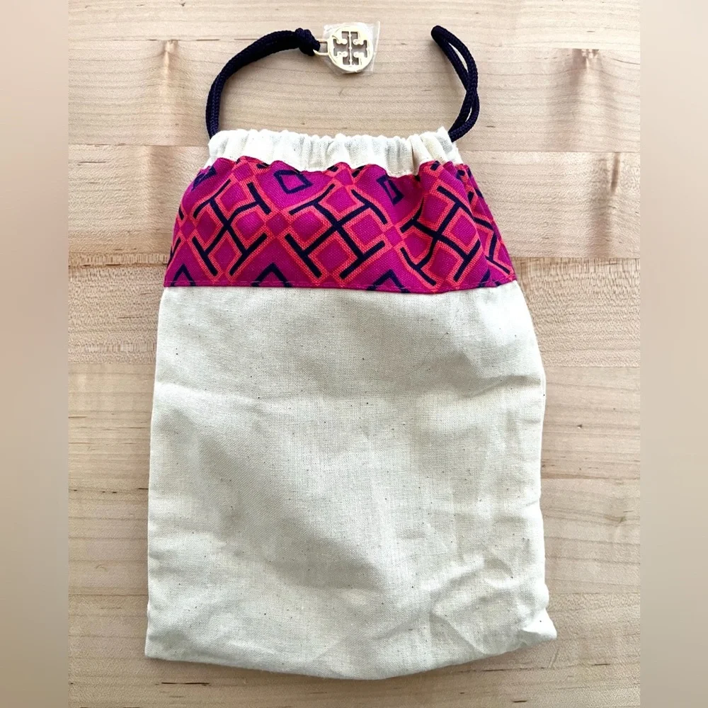 Tory Burch Authentic Pink/Cream Mini Dust Bag, NWOT