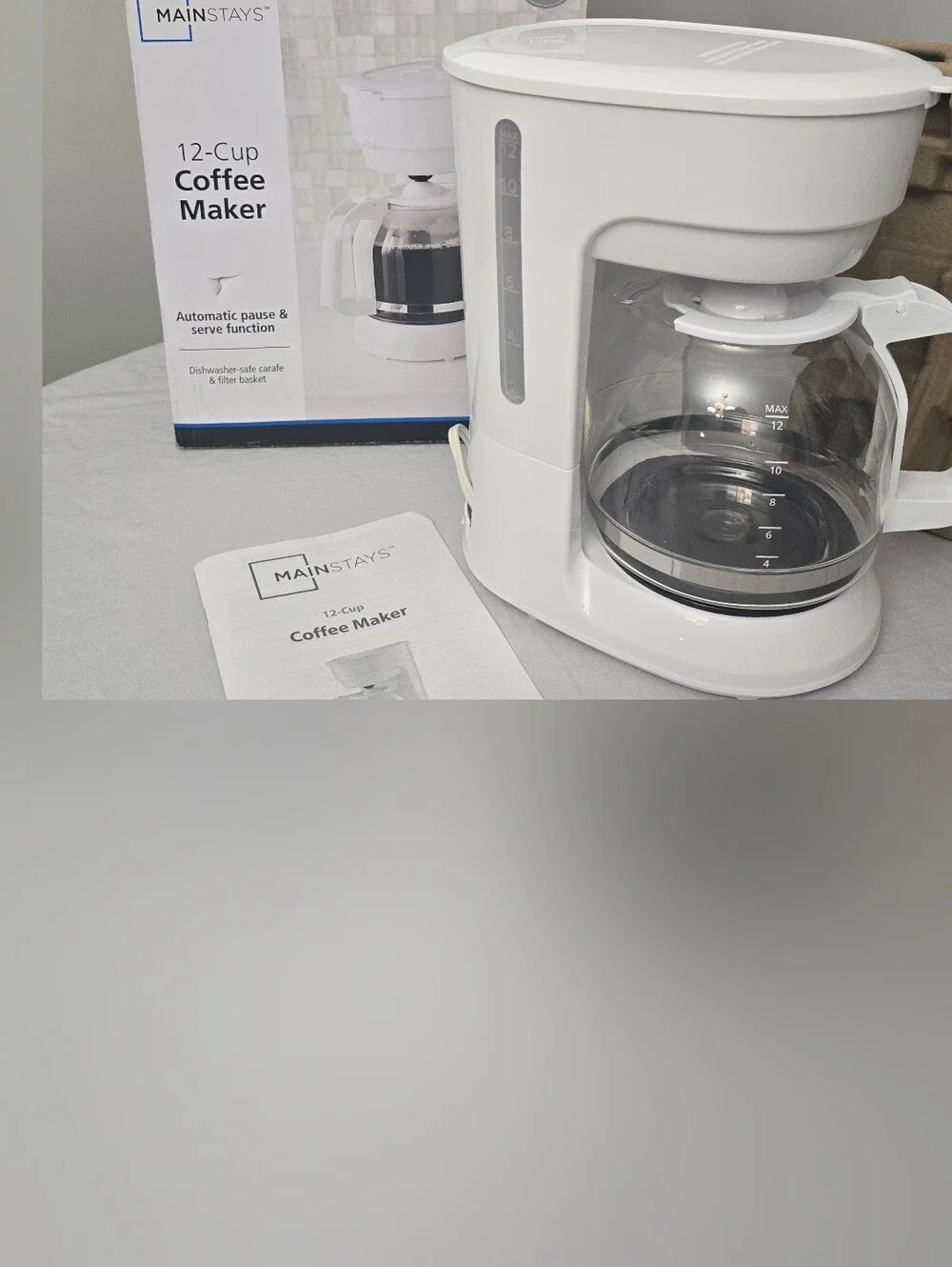 Mainstays 12-Cup Coffee Maker White