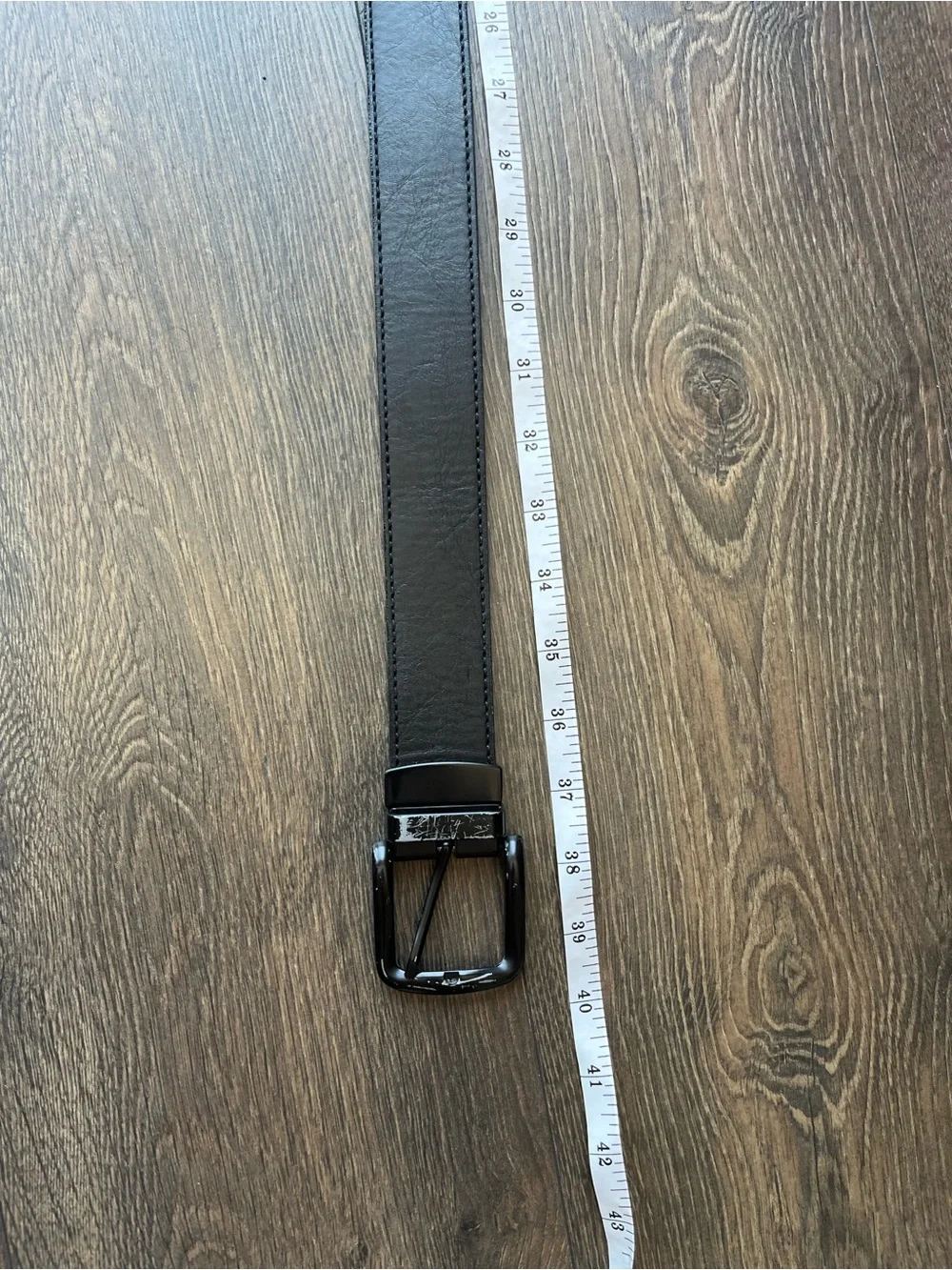 Black Imitation Leather Belt