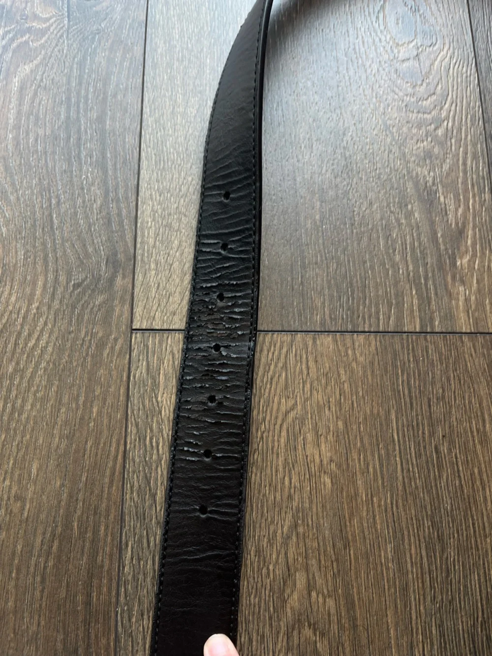 Black Imitation Leather Belt