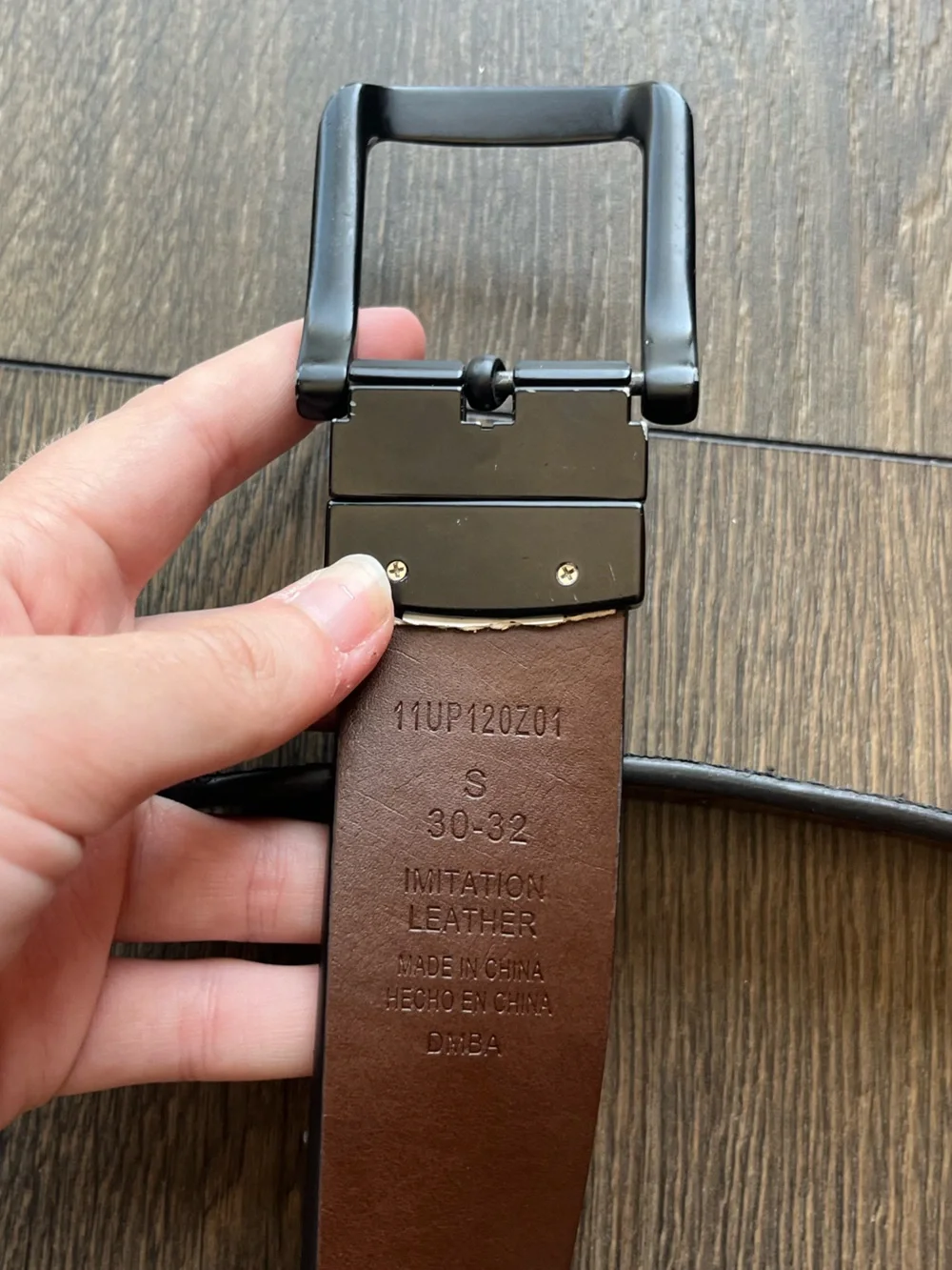 Black Imitation Leather Belt