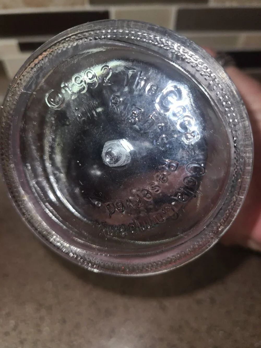 Coca-Cola Glass Straw Stir Stick Dispenser 1992 Coke Straw Holder 6.5