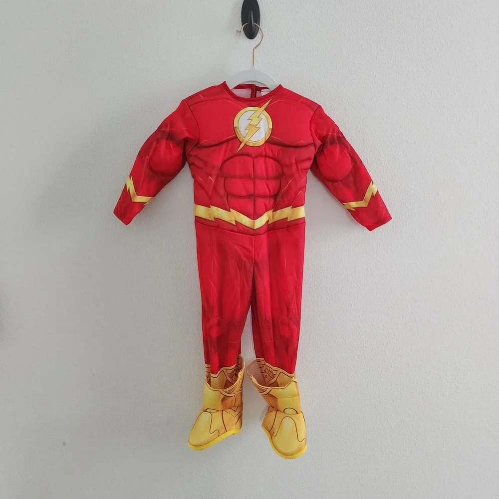 DC Comics The Flash Muscle Chest Costume Toddler Boys Size 2T