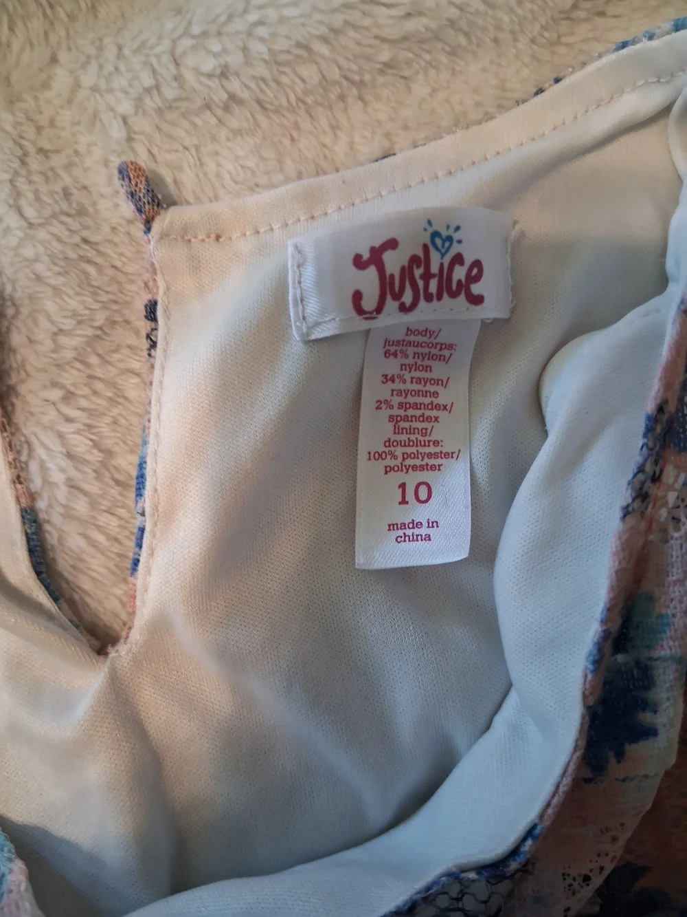 Justice sleeveless floral