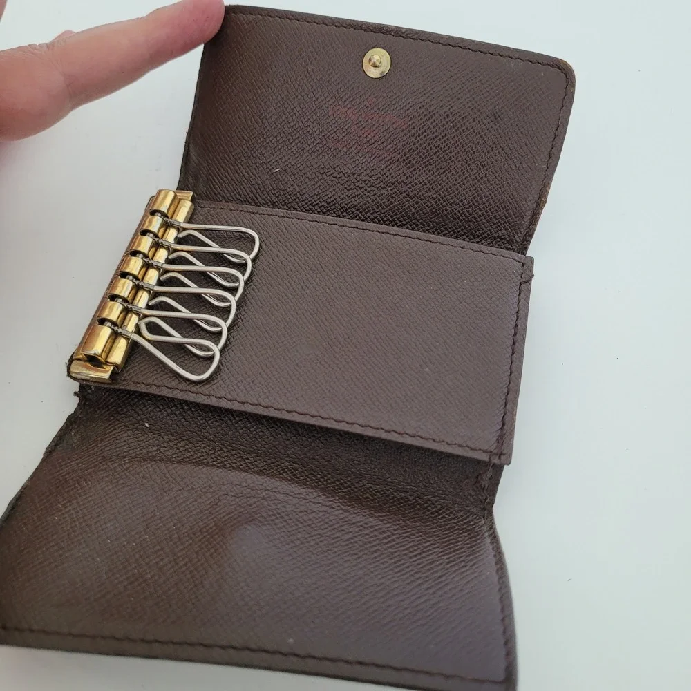 Louis Vuitton 6 Key Holder Damier Ebene Brown Canvas Wallet CT0044 France