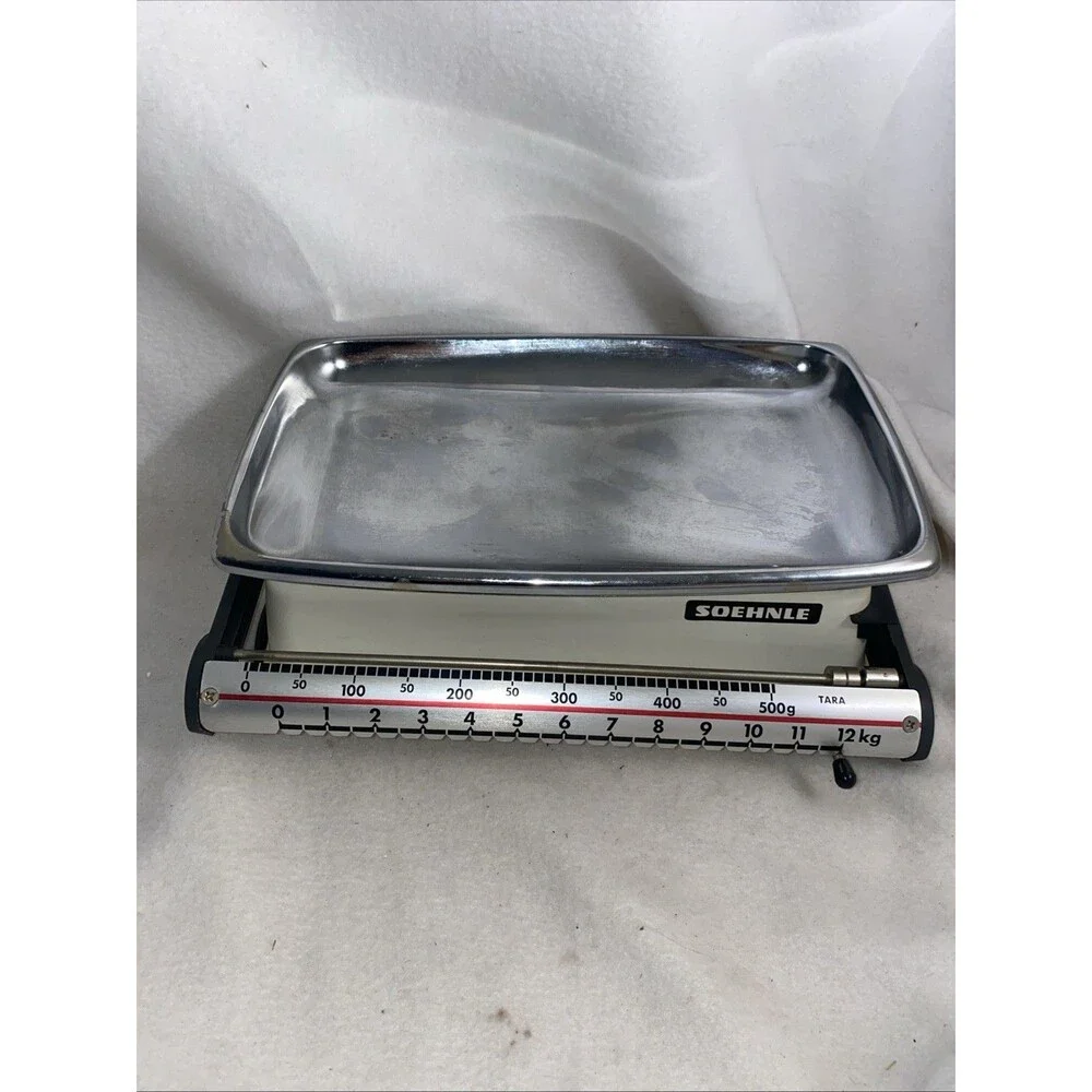 Vintage Kitchen Scale Soehnle German 500 Gramm White Decor Farmhouse