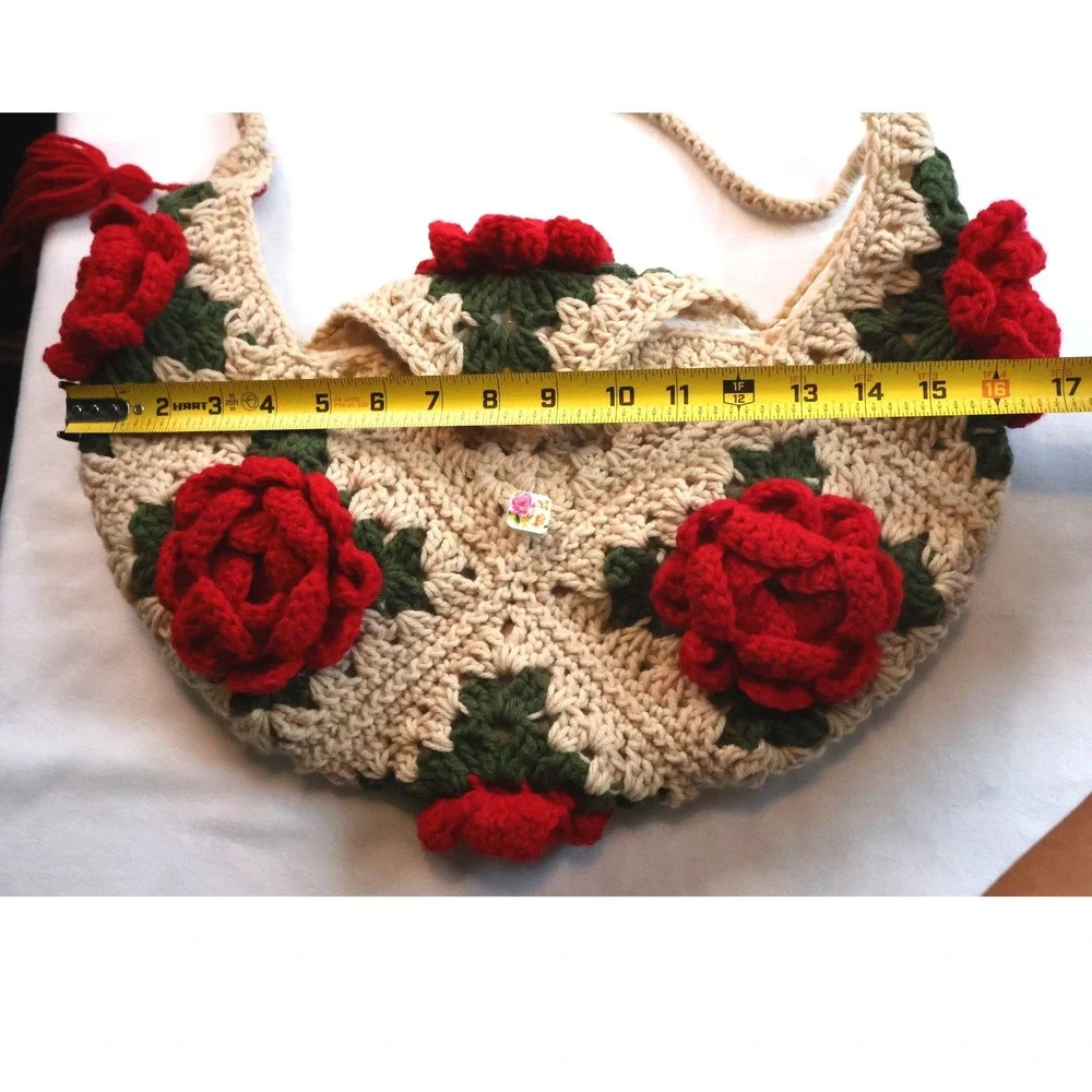Handmade crochet hobo
