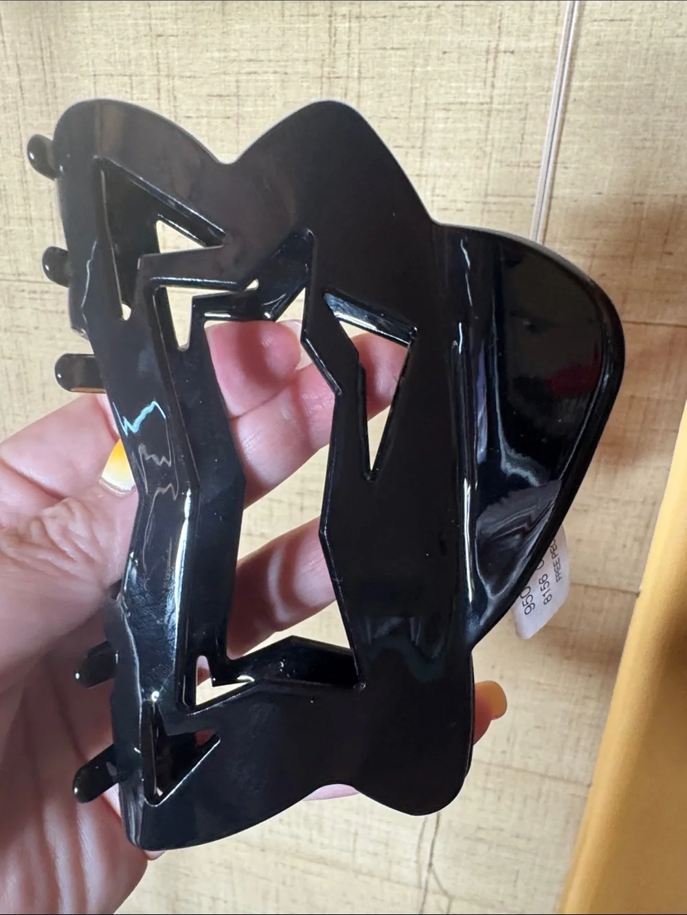 NWT Free People Starbound Black Star Cutout Claw Hair Clip