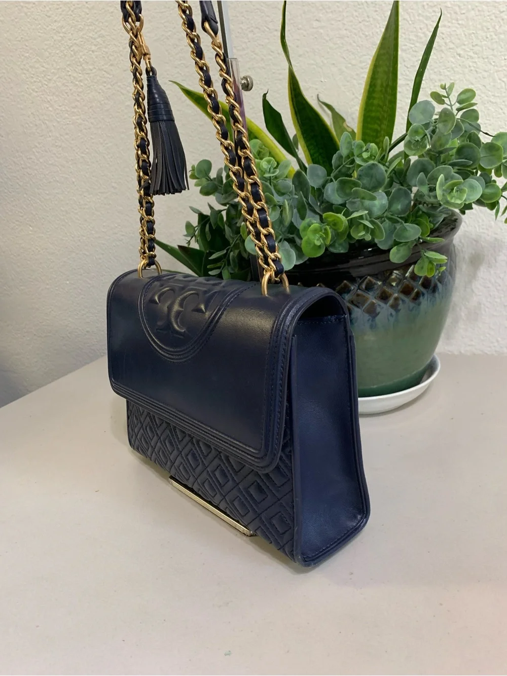 Tory Burch sleek navy