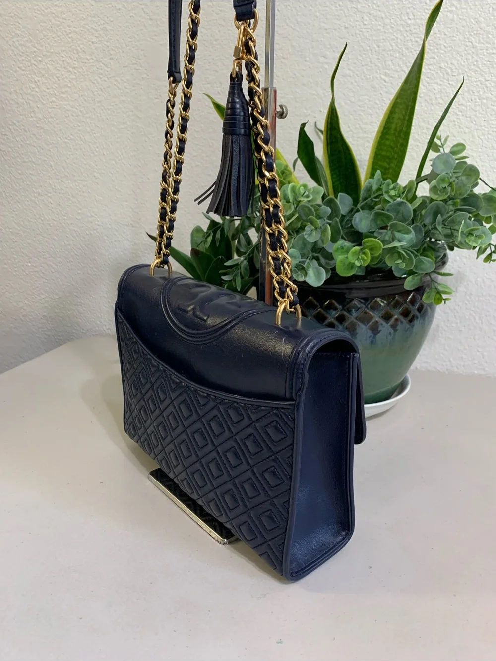 Tory Burch sleek navy