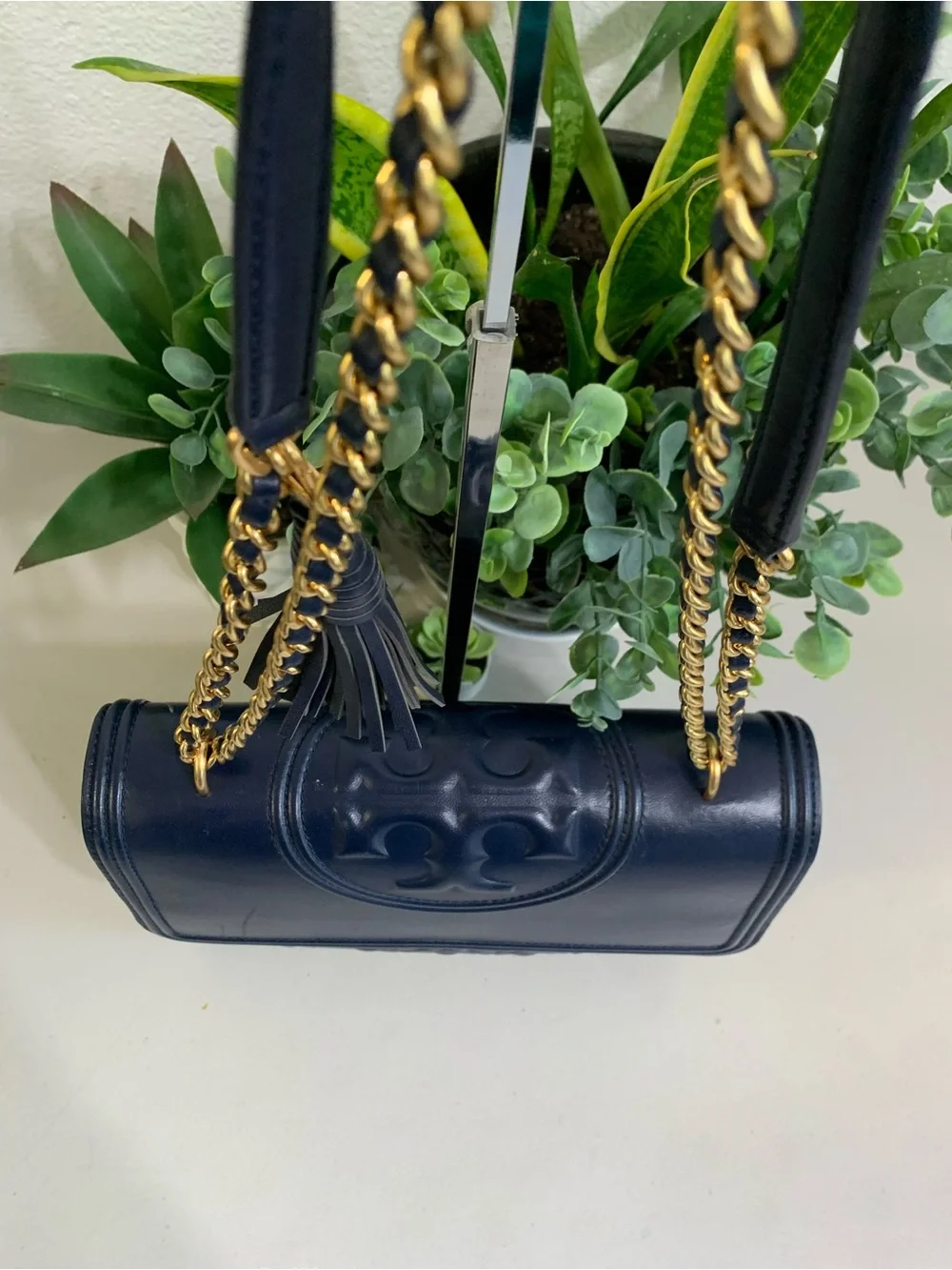 Tory Burch sleek navy