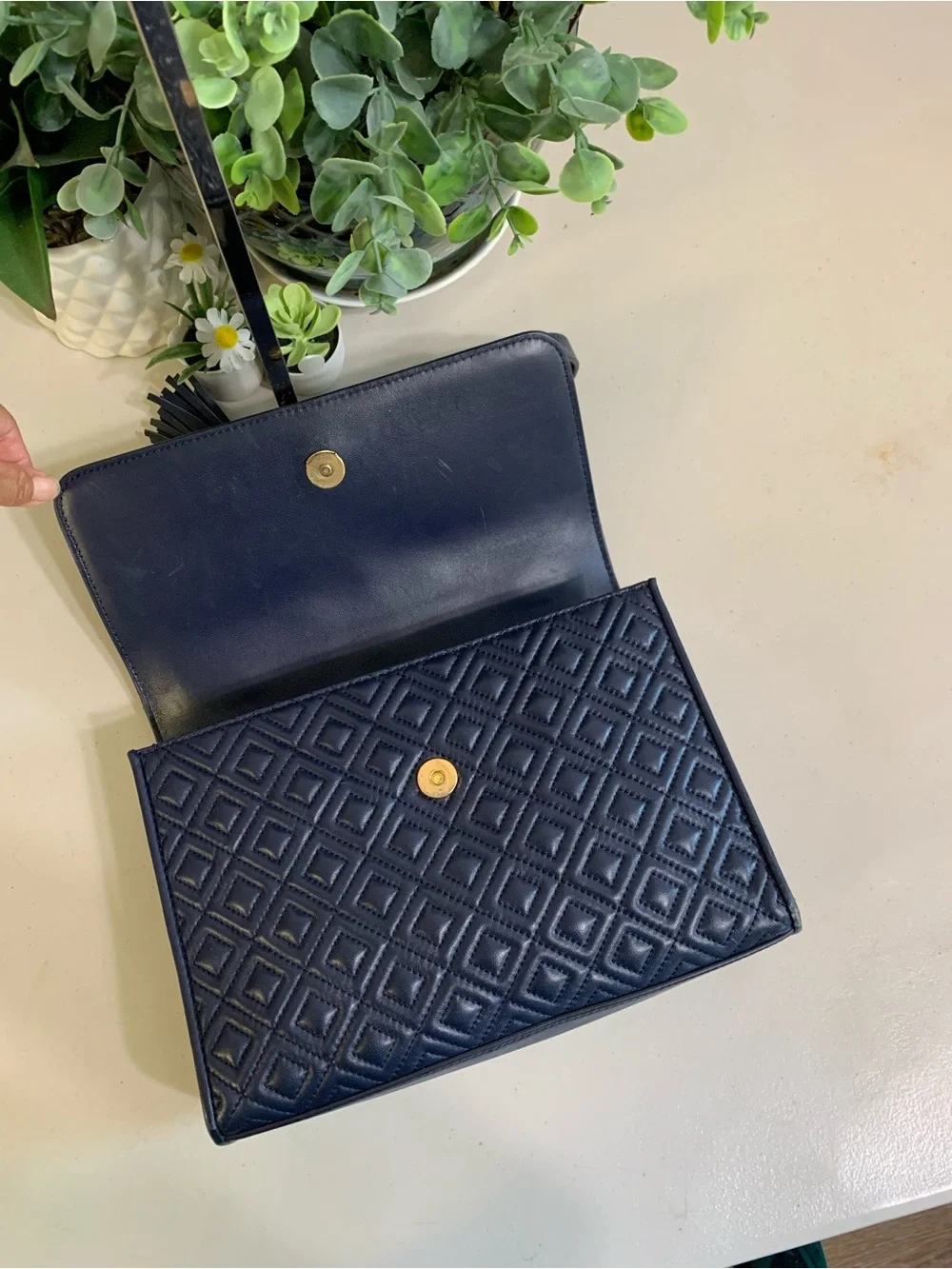 Tory Burch sleek navy