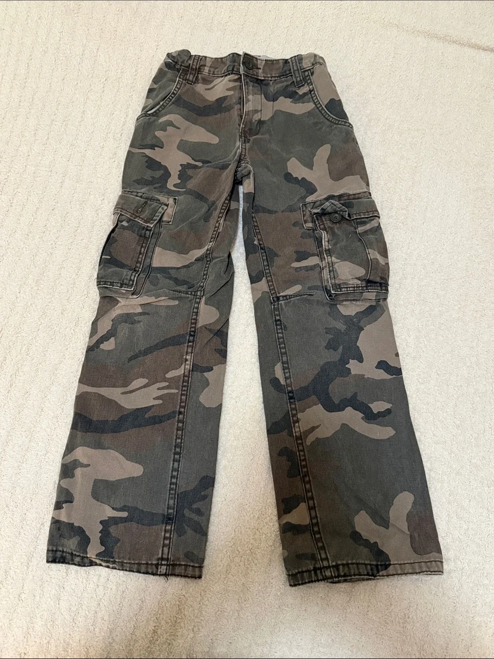 Old Navy Boys Camo Cargo Pants - Green & Brown