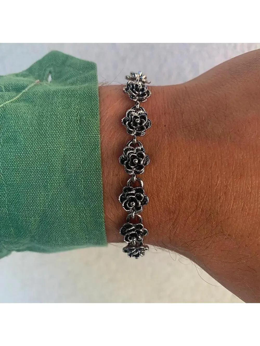 N/A #goth #silverbracelet