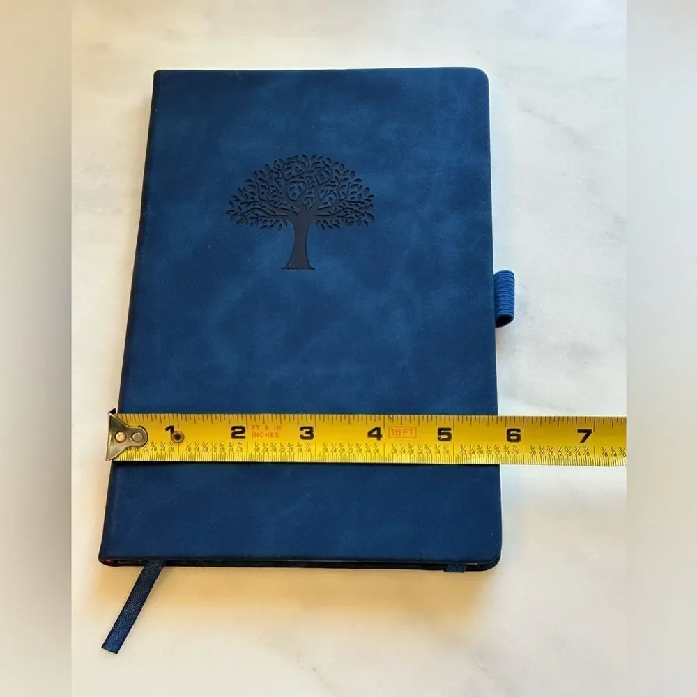 Navy Journal with Tree Image and Lined Pages