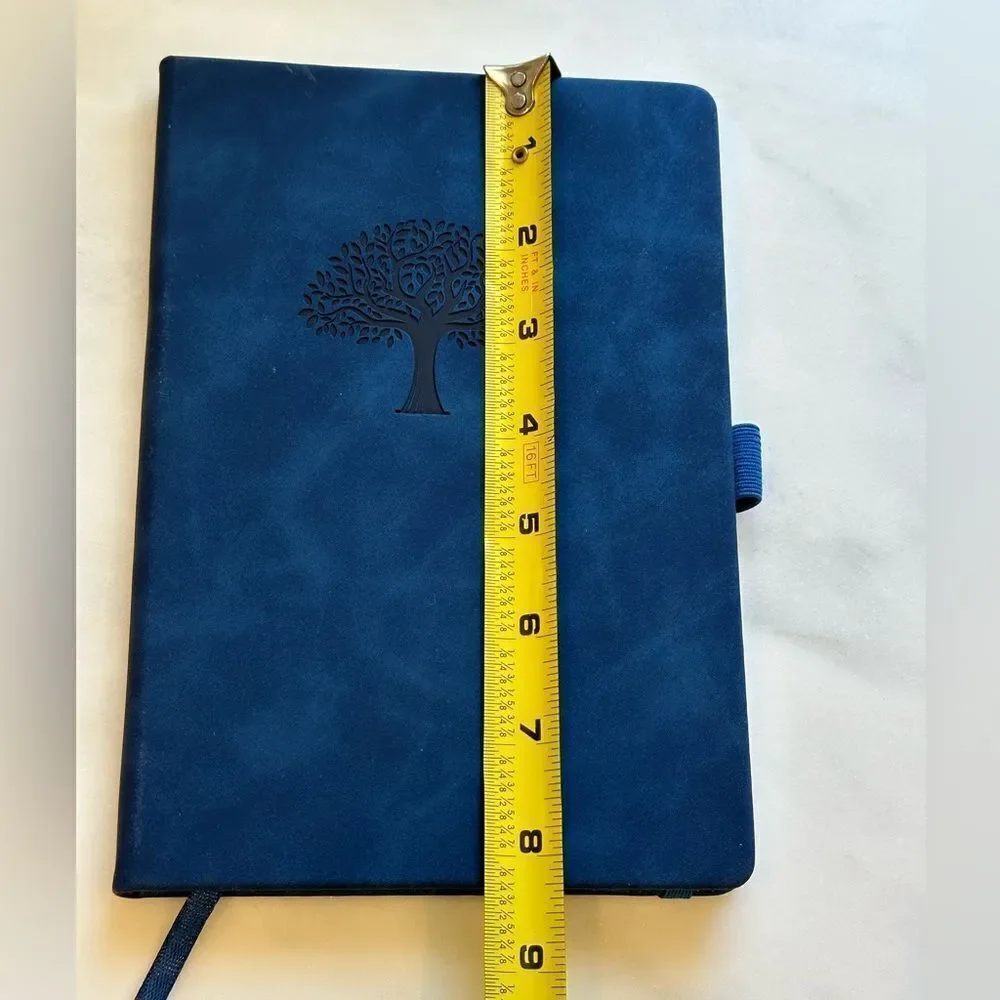 Navy Journal with Tree Image and Lined Pages