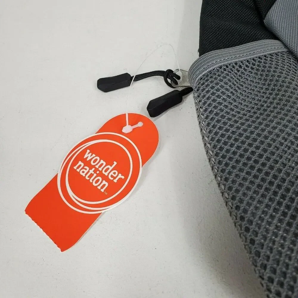 Wonder Nation Black & Gray Kid's Backpack NWT