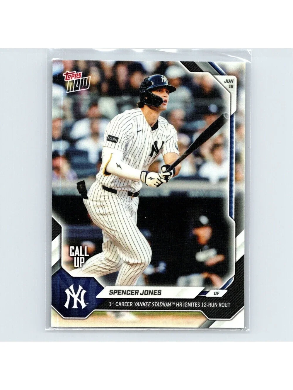 2026 Topps Now MLB Spencer Jones #342 1st Career Yankee Stadium HR /2702 Yankees