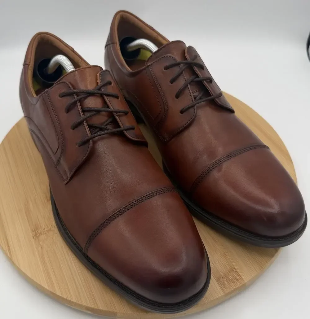 Florsheim Midtown Cap Toe Oxford Cognac Brown Leather Men's Dress Shoes 13D