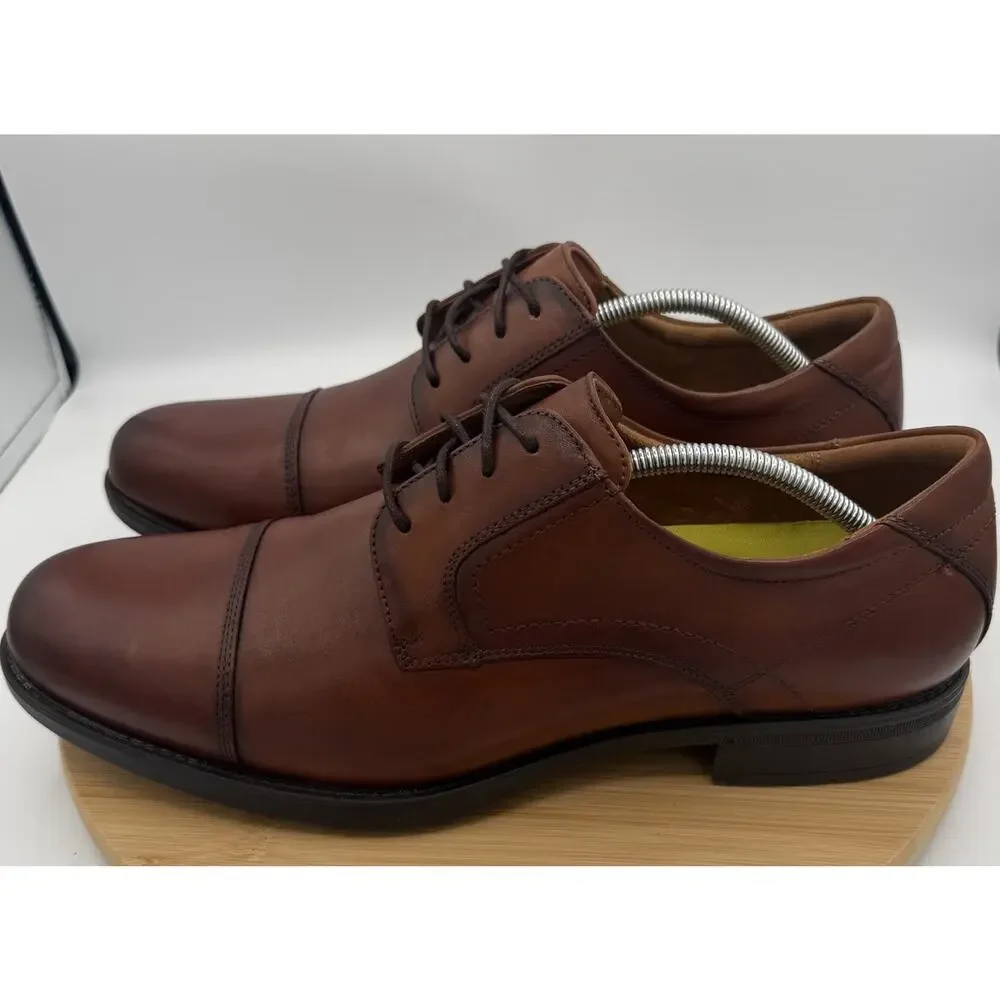 Florsheim Midtown Cap Toe Oxford Cognac Brown Leather Men's Dress Shoes 13D
