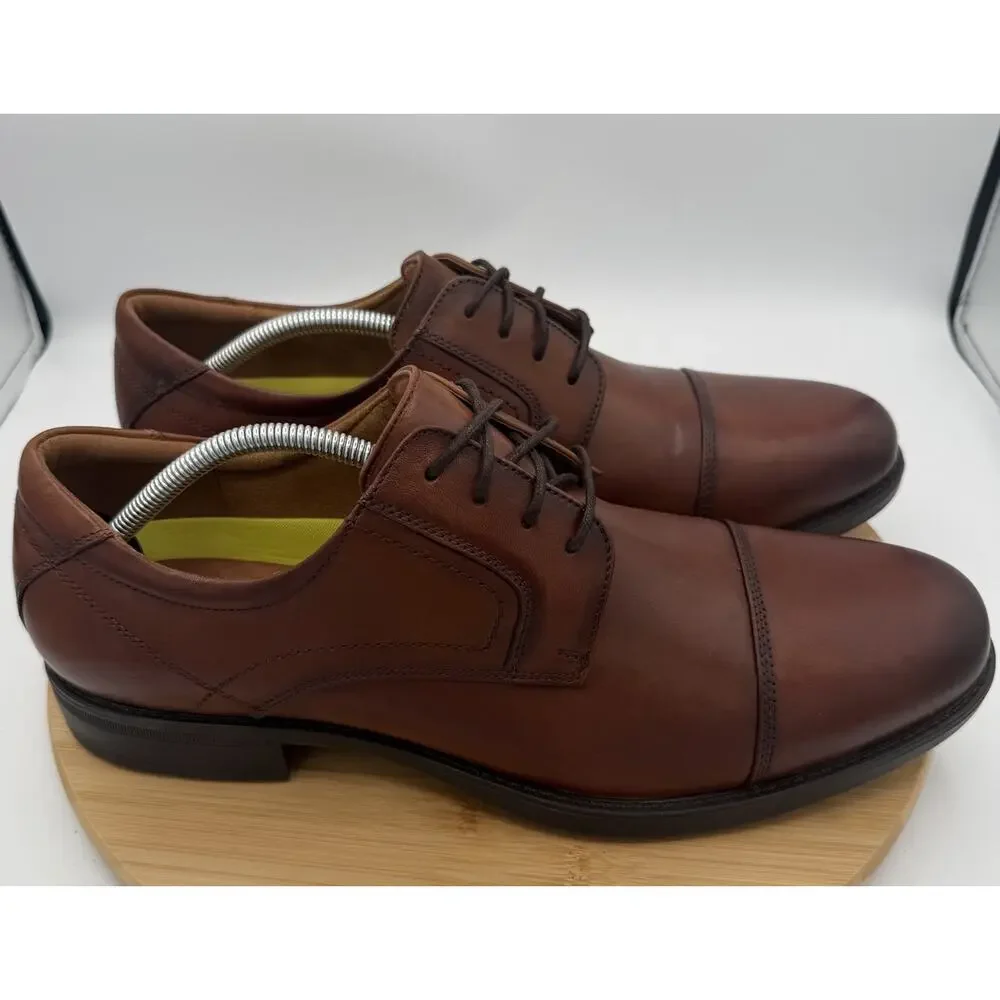 Florsheim Midtown Cap Toe Oxford Cognac Brown Leather Men's Dress Shoes 13D