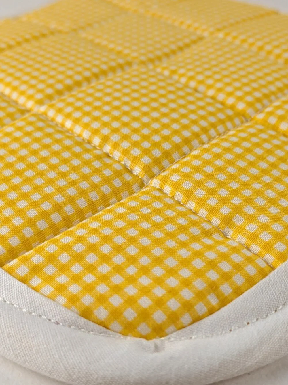 Vintage quilted yellow