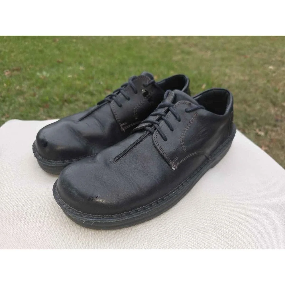 Naot Mens Chief Black Leather Hand Sewn Oxford Dress Shoes Size 43 US 10