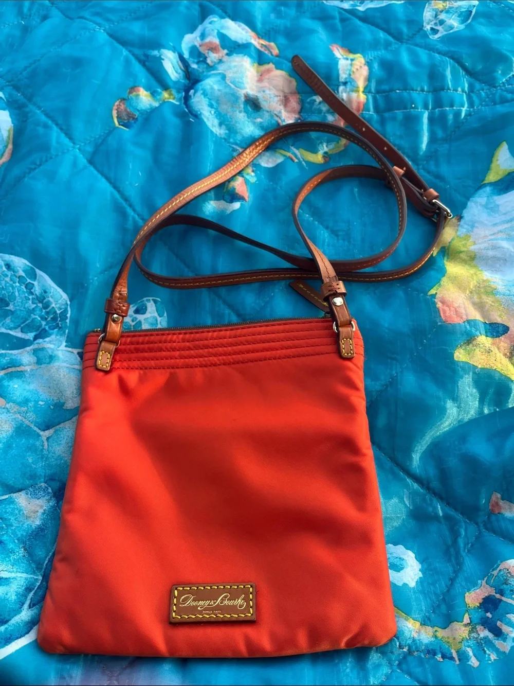 Dooney & Bourke brown texture sleek