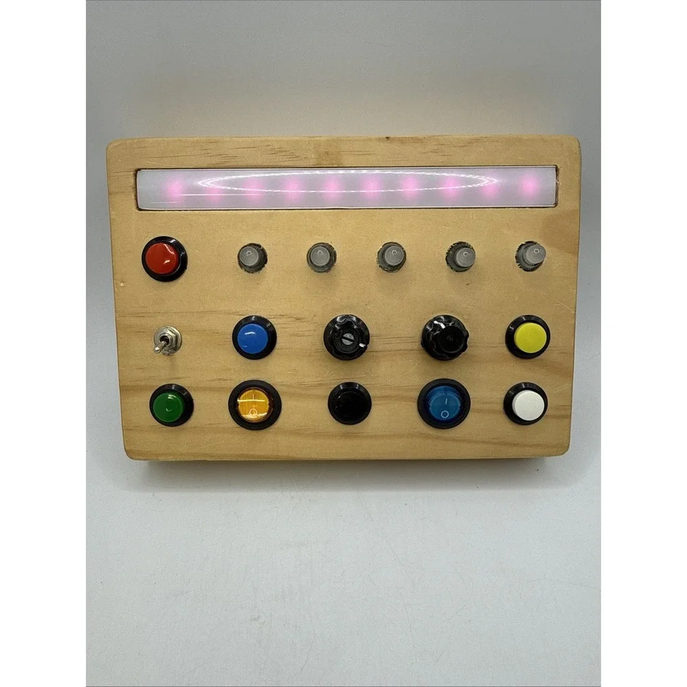 Montessori Busy Board Sensory Toy Lights Buttons‎ Knobs