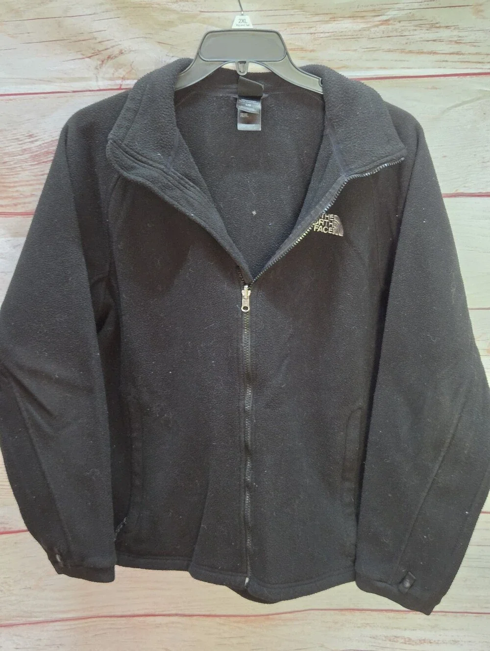 The North Face Men's Full-Zip Black Fleece Jacket Size L Regular (23x27)