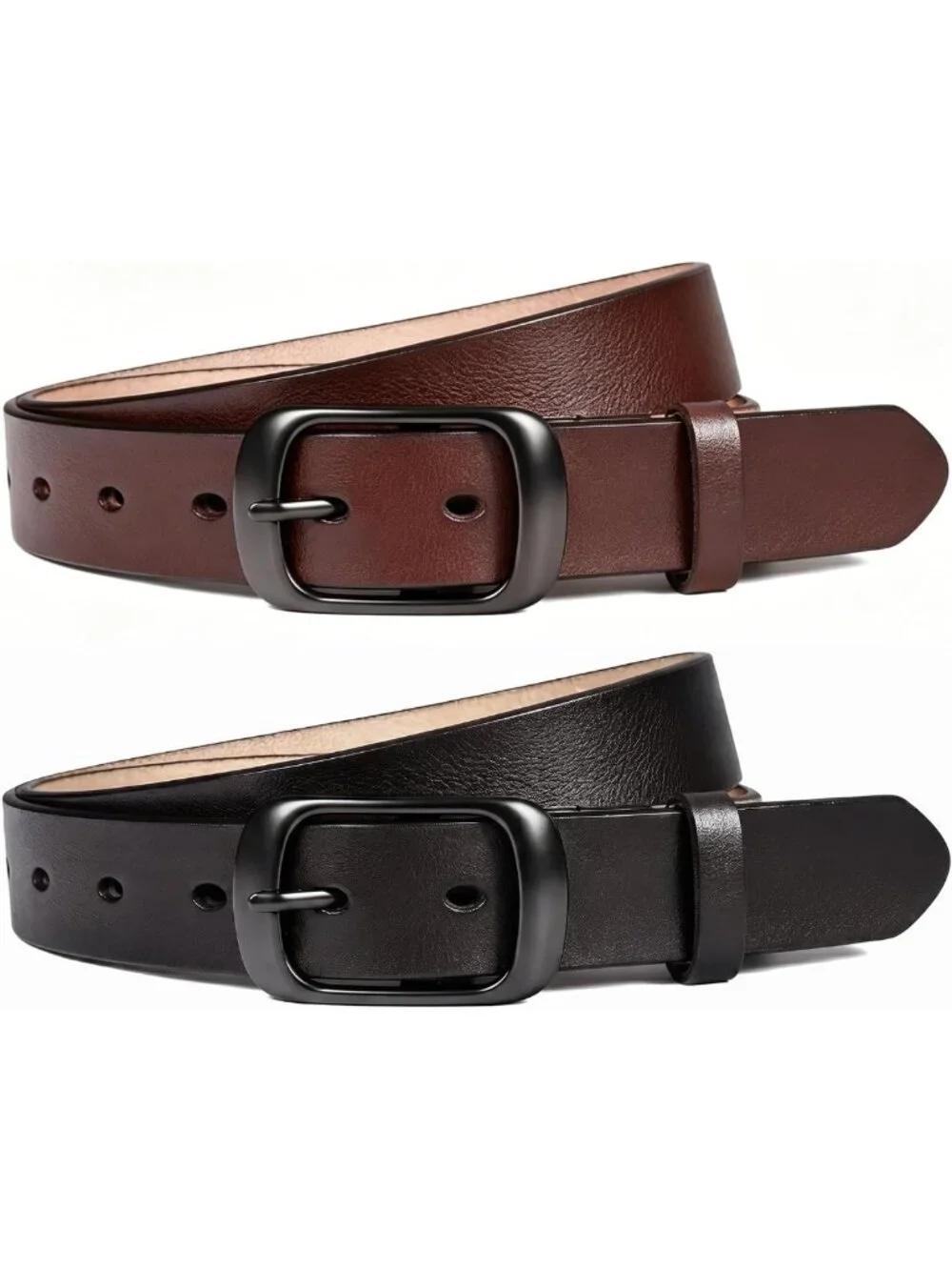 Soft Genuine Leather Women's Belts - Classic Pin Buckle, Slim 1.1