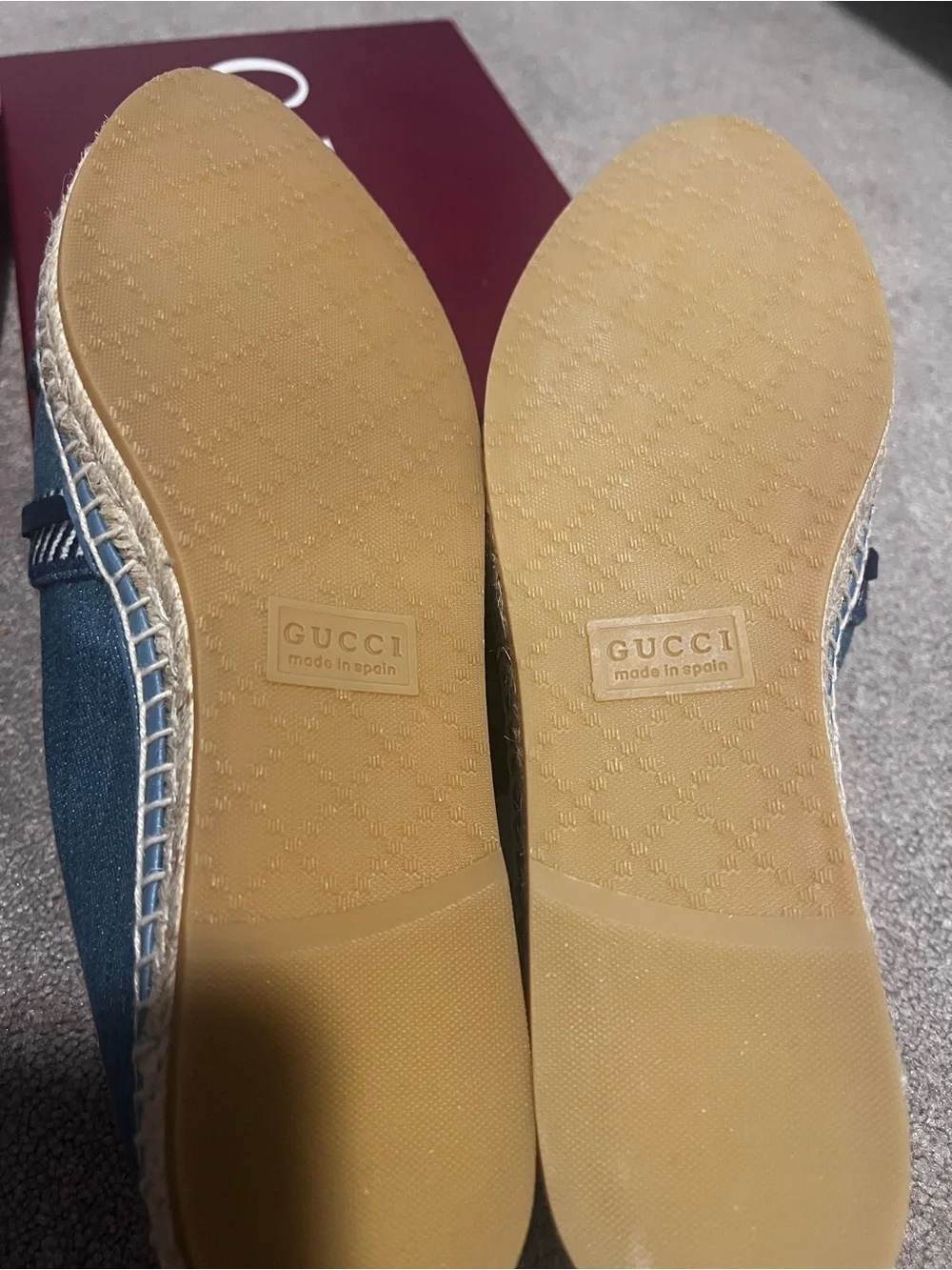 Gucci brand detailing across