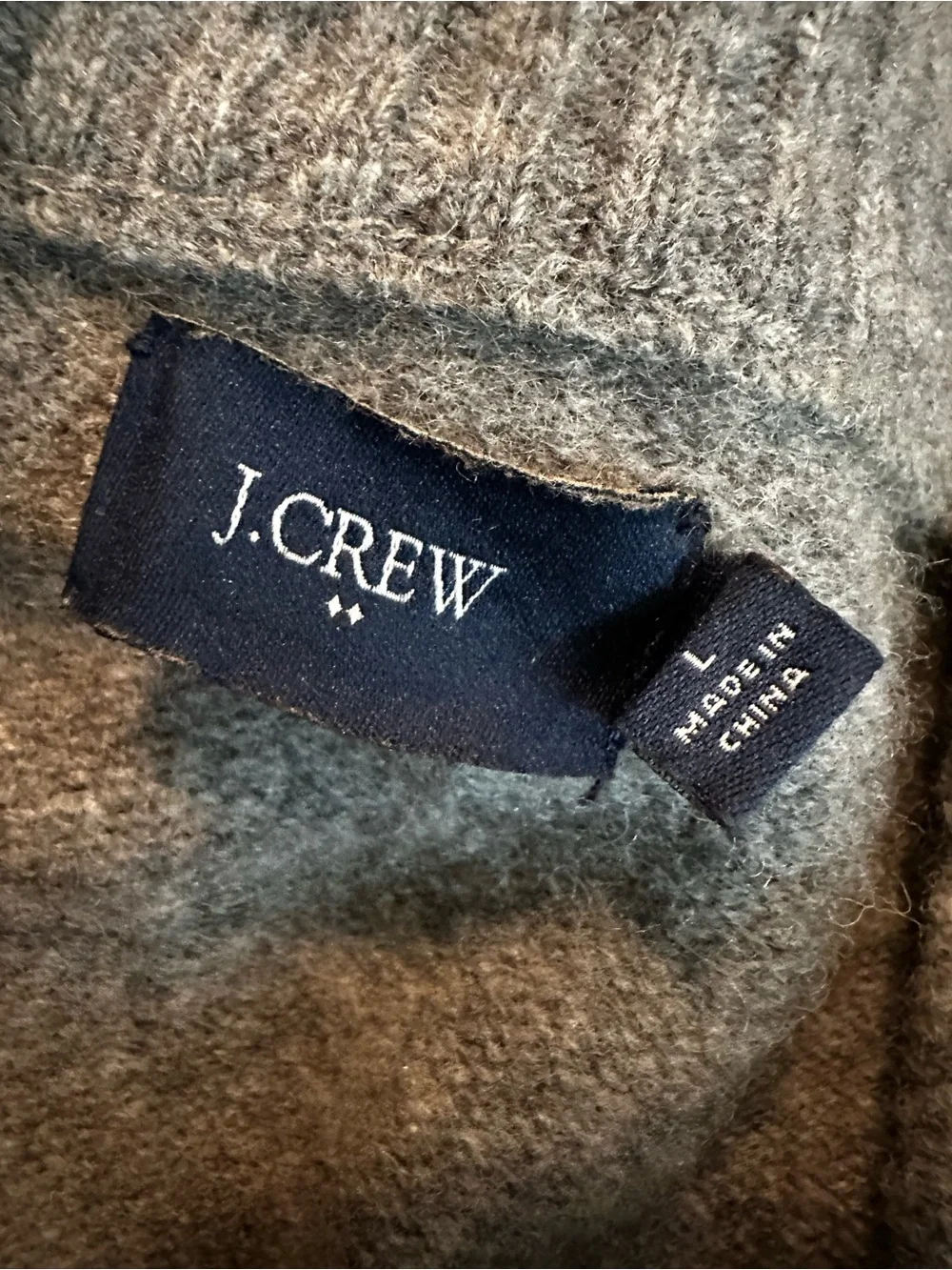 J Crew 100 % Lambswool 1/4 Quarter Zip Sweater Men’s Large Long Sleeve