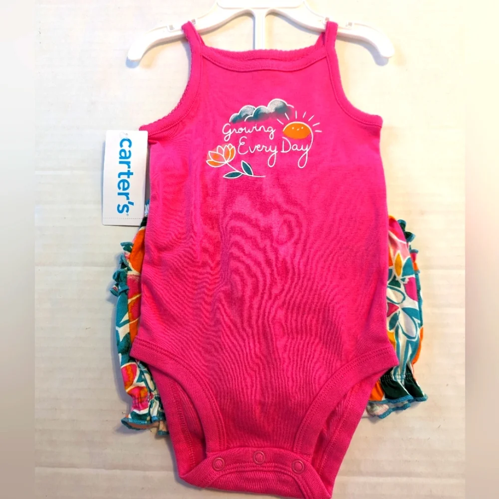 Infant Girls 2 Piece Summer Short Set Brand New With Tags By Carters 6 M…