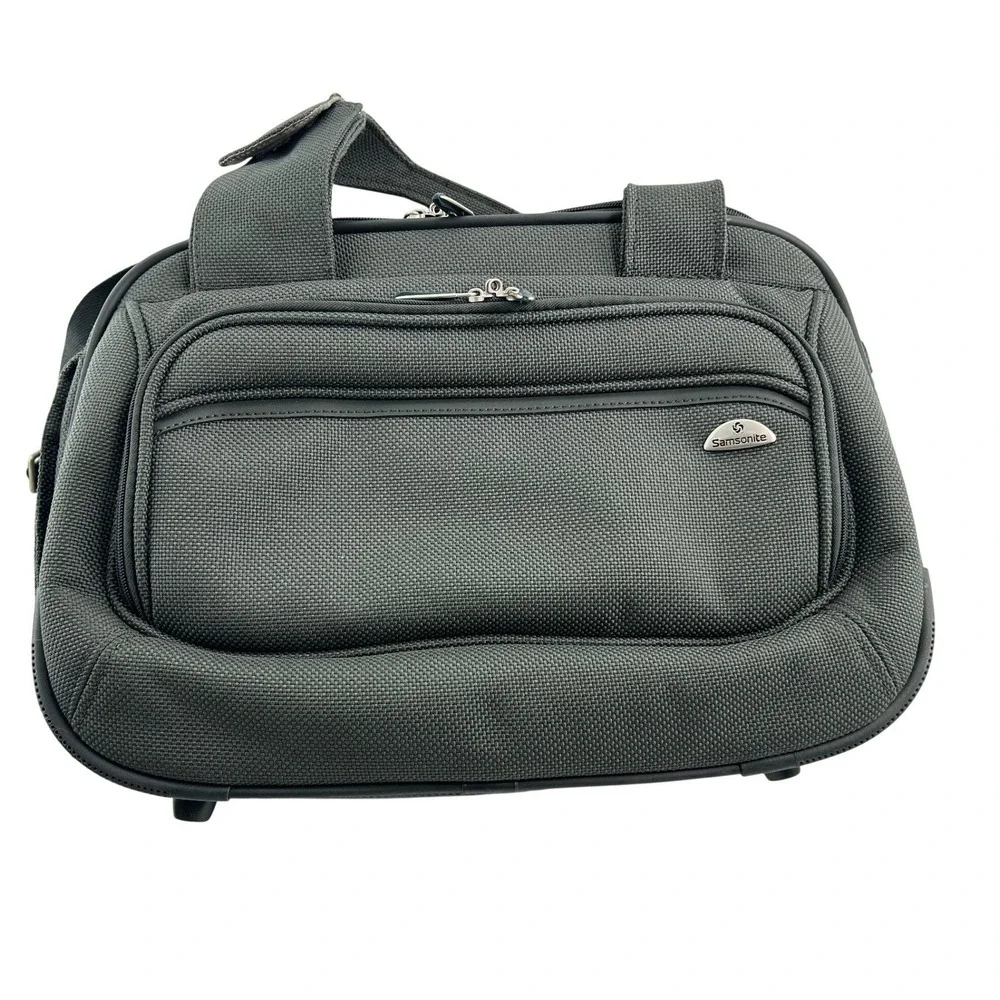 Samsonite Green Ballistic Nylon Travel Carry-On Bag‎ Multi-Pocket Utility Duffle