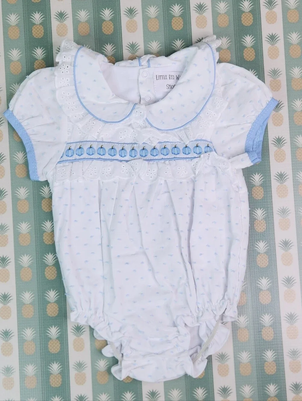 Little Red Wagon Smocks Pumpkin Bodysuit