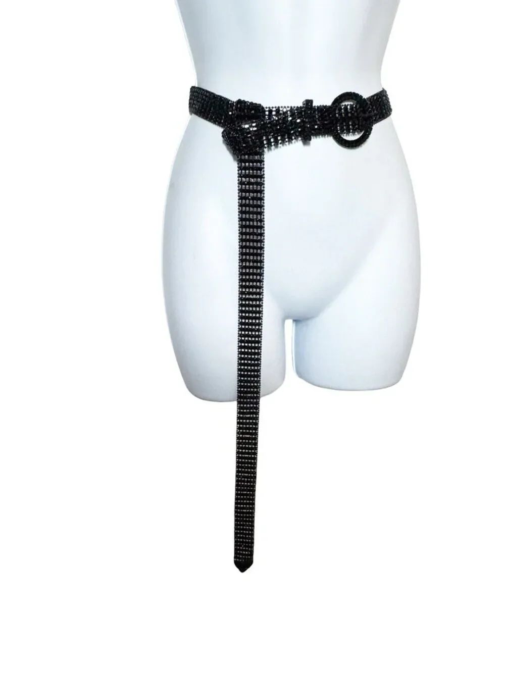 black rhinestone vintage belt